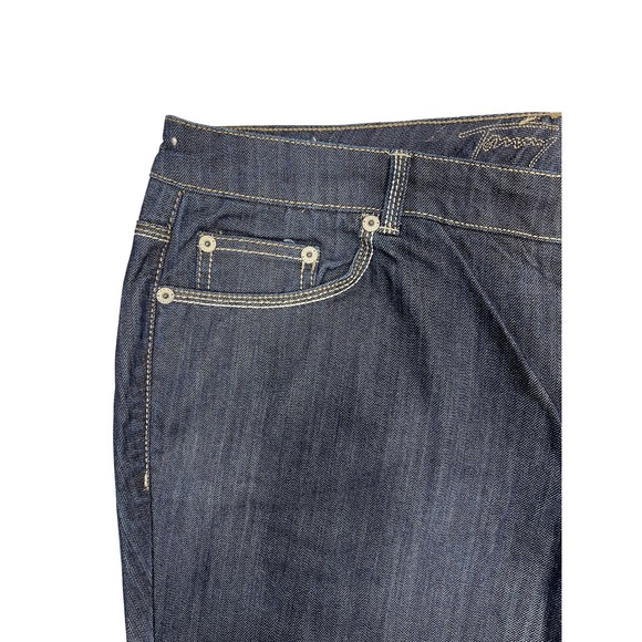Tommy Hilfiger Capri Jeans Plus Sz 20 Cropped Wide-Leg Stretch Dark Wash Y2K NEW - Picture 13 of 14